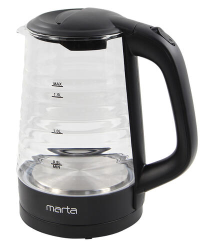 Купить Электрочайник MARTA MT-4585 черный  9058586. Характеристики, отзывы и цены в Донецке