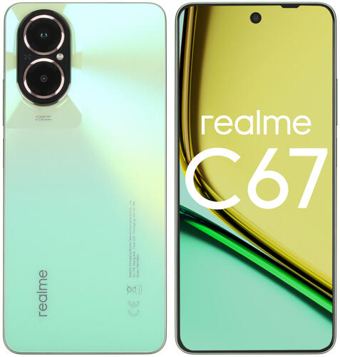 Купить 6.72" Смартфон realme C67 128 ГБ зеленый  5443631. Характеристики, отзывы и цены в Донецке