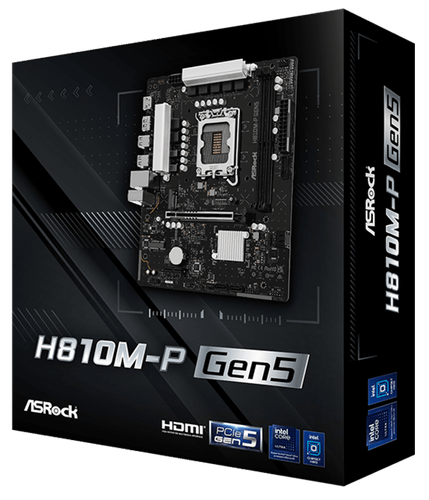 Купить Материнская плата ASRock H810M-P Gen5  5922672. Характеристики, отзывы и цены в Донецке