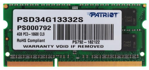 Купить Оперативная память SODIMM Patriot Signature Line [PSD34G13332S] 4 ГБ  1097094. Характеристики, отзывы и цены в Донецке