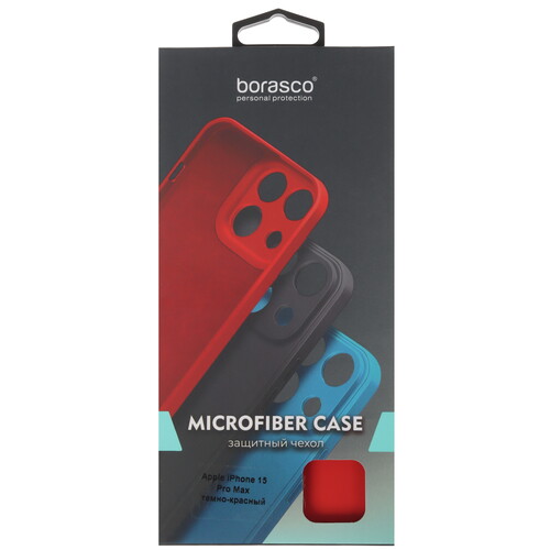 Купить Накладка  BoraSCO Microfiber Case для Apple iPhone 15 Pro Max красный  5498895. Характеристики, отзывы и цены в Донецке