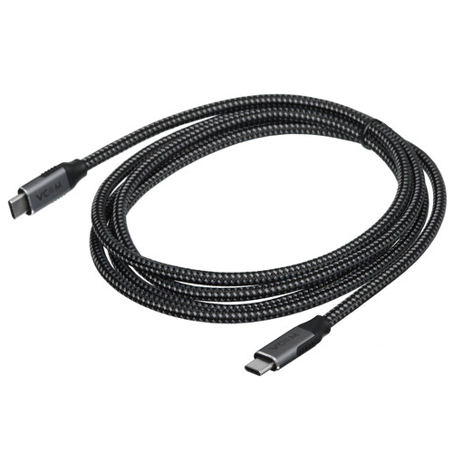 Купить Кабель круглый VCOM USB Type-C - USB Type-C черный 1.8 м  5471491. Характеристики, отзывы и цены в Донецке