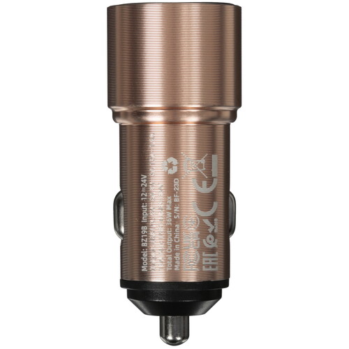 Купить Автомобильное ЗУ Borofone BZ19B золотистый  9237846. Характеристики, отзывы и цены в Донецке