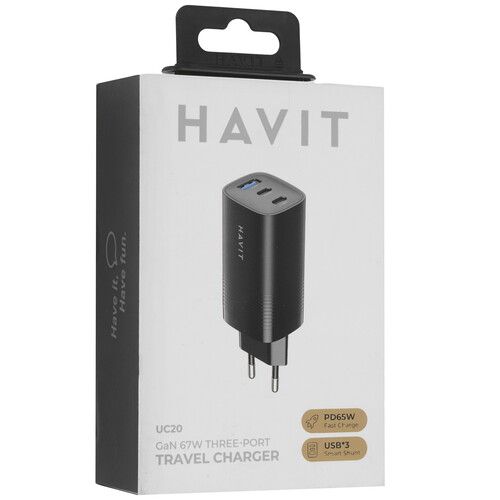 Купить Сетевое зарядное устройство HAVIT UC20 черный  9282092. Характеристики, отзывы и цены в Донецке