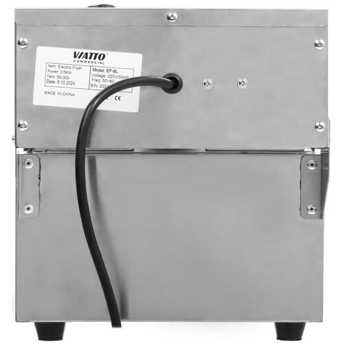 Купить Фритюрница VIATTO EF‑6L серебристый  9909638. Характеристики, отзывы и цены в Донецке