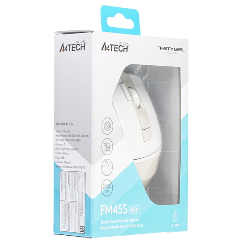 Купить Мышь проводная A4Tech Fstyler FM45S Air  5441382. Характеристики, отзывы и цены в Донецке
