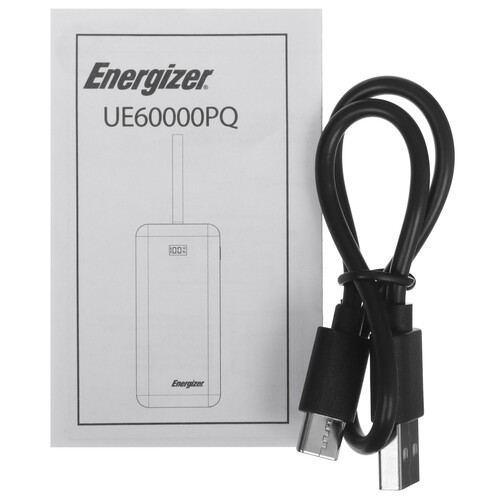 Купить Портативный аккумулятор Energizer UE60000PQ черный  5427103. Характеристики, отзывы и цены в Донецке