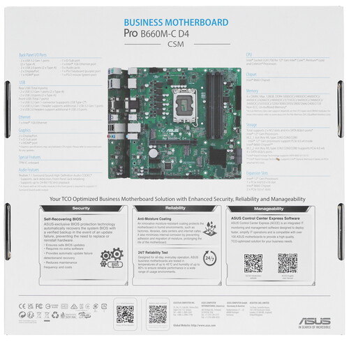 Купить Материнская плата ASUS Pro B660M-C D4-CSM  5620949. Характеристики, отзывы и цены в Донецке