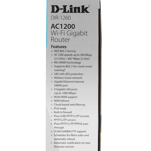 Купить Wi-Fi роутер D-Link DIR-1260  5301925. Характеристики, отзывы и цены в Донецке