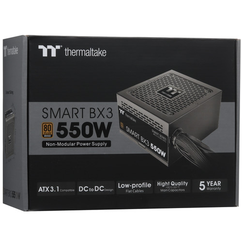 Купить Блок питания Thermaltake Smart BX3 Bronze 550W [PS-SPD-0550NNFABE-3] черный  5455398. Характеристики, отзывы и цены в Донецке