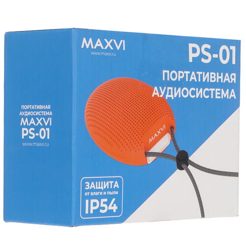 Купить Портативная колонка Maxvi PS-01, оранжевый  9977022. Характеристики, отзывы и цены в Донецке