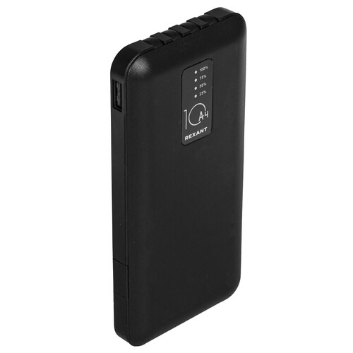 Купить Портативный аккумулятор REXANT 30-2038 черный  9190011. Характеристики, отзывы и цены в Донецке
