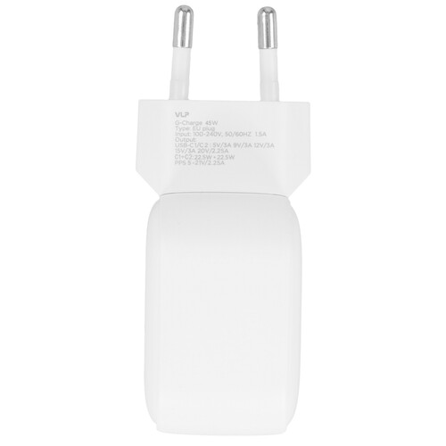 Купить Сетевое зарядное устройство VLP G-Charge 45W белый  9263170. Характеристики, отзывы и цены в Донецке