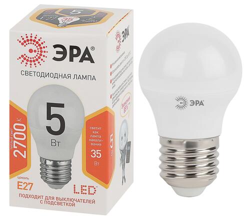 Купить Лампа светодиодная ЭРА LED smd P45-5w-827-E27  1089128. Характеристики, отзывы и цены в Донецке