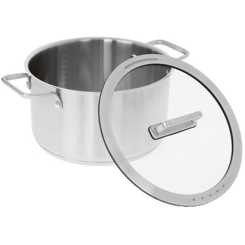 Купить Кастрюля Attribute ARGENTO 5 л 24 см серый  9210972. Характеристики, отзывы и цены в Донецке