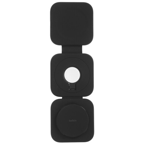 Купить Беспроводное зарядное устройство Belkin 3-in-1 Magnetic Wireless Charging Travel Pad with Qi2 черный  5637436. Характеристики, отзывы и цены в Донецке