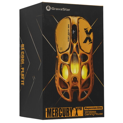 Купить Мышь беспроводная/проводная GravaStar Mercury X Pro Special Edition Battle Worn-Yellow  9276747. Характеристики, отзывы и цены в Донецке