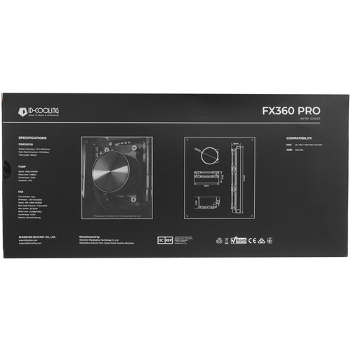 Купить Система охлаждения ID-COOLING FX360 PRO черная  5485369. Характеристики, отзывы и цены в Донецке