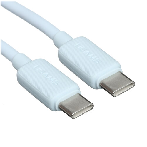 Купить Кабель круглый USAMS USB Type-C - USB Type-C голубой 1 м  5480416. Характеристики, отзывы и цены в Донецке