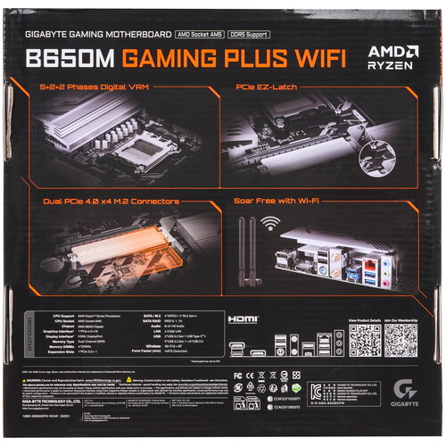 Купить Материнская плата GIGABYTE B650M GAMING PLUS WIFI  5630834. Характеристики, отзывы и цены в Донецке