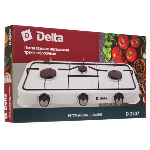 Купить Газовая плитка DELTA D-2207 белый  5349431. Характеристики, отзывы и цены в Донецке