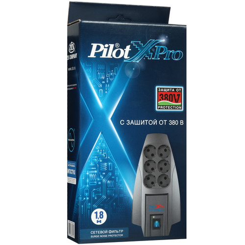 Купить Сетевой фильтр Pilot X-PRO серый  5633395. Характеристики, отзывы и цены в Донецке