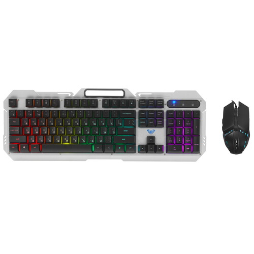 Купить Клавиатура+мышь  проводная  AULA F2023 COMBO серый  9096838. Характеристики, отзывы и цены в Донецке