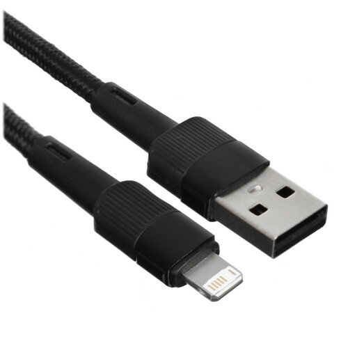 Купить Кабель круглый REXANT Lightning 8-pin - USB 2.0 Type-A черный 1 м  5454249. Характеристики, отзывы и цены в Донецке