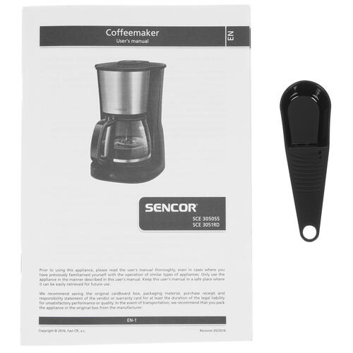 Купить Кофеварка капельная Sencor SCE 3050SS черный  8158116. Характеристики, отзывы и цены в Донецке