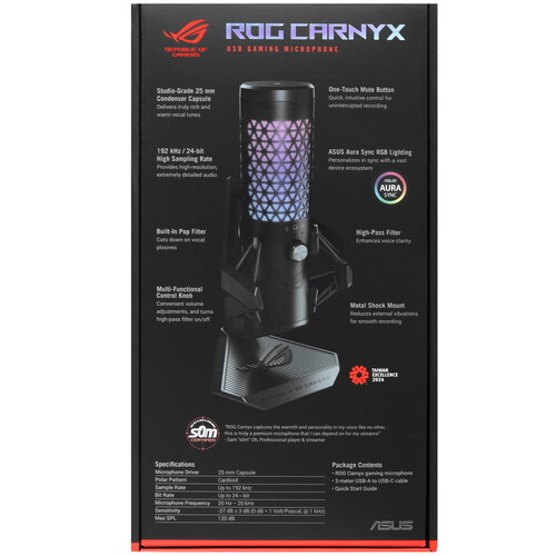 Купить Микрофон ASUS Rog Carnyx C501 черный  5499322. Характеристики, отзывы и цены в Донецке