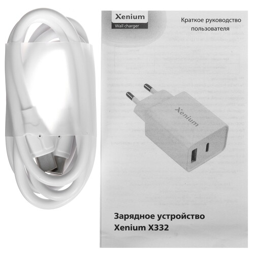 Купить Сетевое зарядное устройство Xenium X332 белый  5610839. Характеристики, отзывы и цены в Донецке