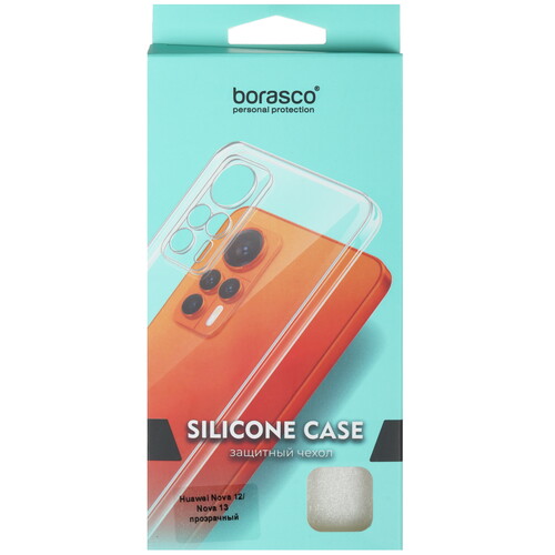 Купить Накладка  BoraSCO Silicone Case для HUAWEI nova 12/ 13 прозрачный  5606685. Характеристики, отзывы и цены в Донецке