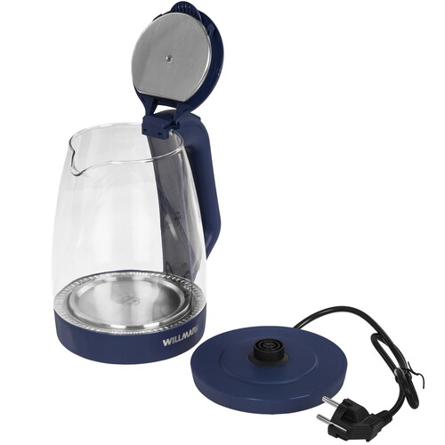Купить Электрочайник WILLMARK WEK-1823G синий  9269580. Характеристики, отзывы и цены в Донецке