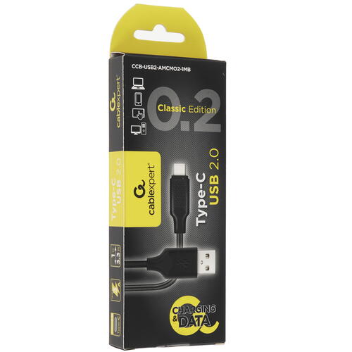 Купить Кабель круглый Cablexpert USB Type-C - USB 2.0 Type-A черный 1 м  5452413. Характеристики, отзывы и цены в Донецке