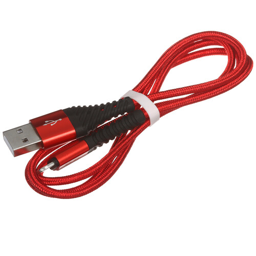 Купить Кабель круглый Hoco Lightning 8-pin - USB 2.0 Type-A красный 1 м  5475068. Характеристики, отзывы и цены в Донецке