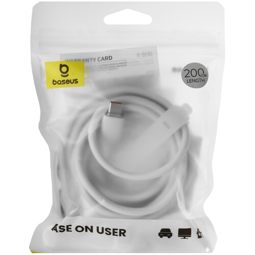 Купить Кабель круглый Baseus USB Type-C - USB Type-C белый 2 м  9260757. Характеристики, отзывы и цены в Донецке