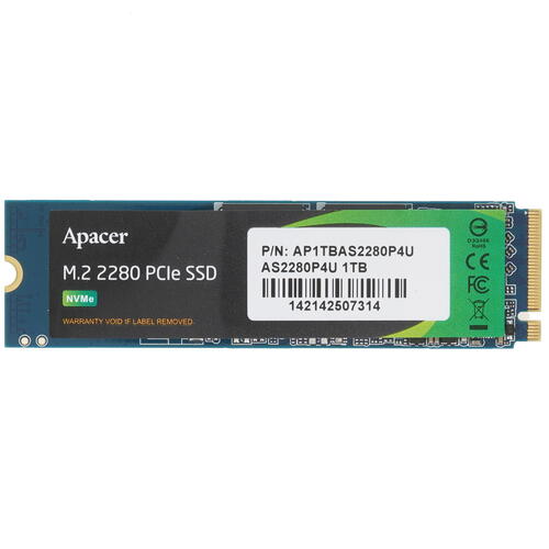 Купить 1000 ГБ M.2 NVMe накопитель Apacer AS2280P4U [AP1TBAS2280P4U-1]  4876955. Характеристики, отзывы и цены в Донецке
