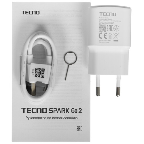 Купить 6.67" Смартфон Tecno SPARK GO 2 64 ГБ черный  5633269. Характеристики, отзывы и цены в Донецке