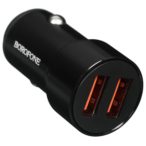 Купить Автомобильное ЗУ Borofone BZ19 Wisdom черный  5473079. Характеристики, отзывы и цены в Донецке