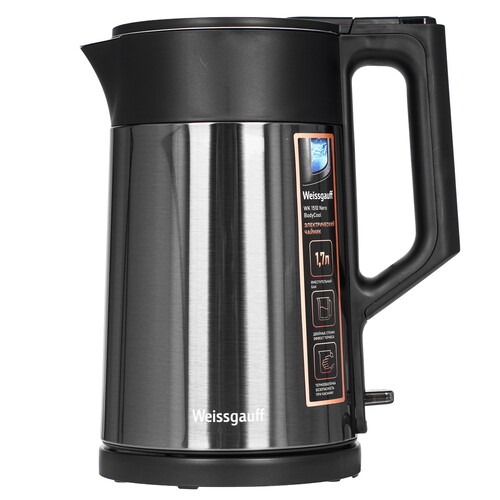 Купить Электрочайник Weissgauff WK 1510 BodyCool черный  9259475. Характеристики, отзывы и цены в Донецке
