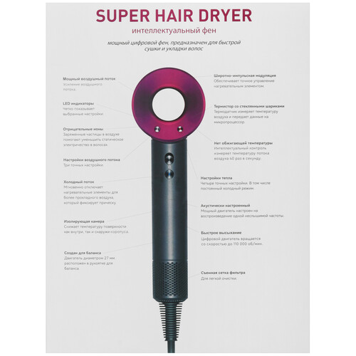 Купить Фен SenCiciMen Super hair dryer HD-08 зеленый  5480936. Характеристики, отзывы и цены в Донецке