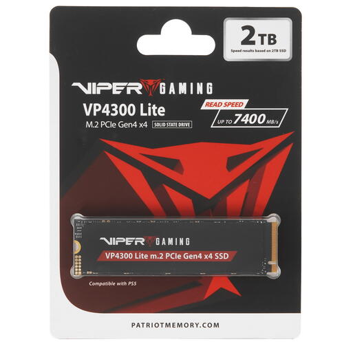 Купить 2000 ГБ M.2 NVMe накопитель Patriot Viper VP4300 Lite [VP4300L2TBM28H]  5446655. Характеристики, отзывы и цены в Донецке