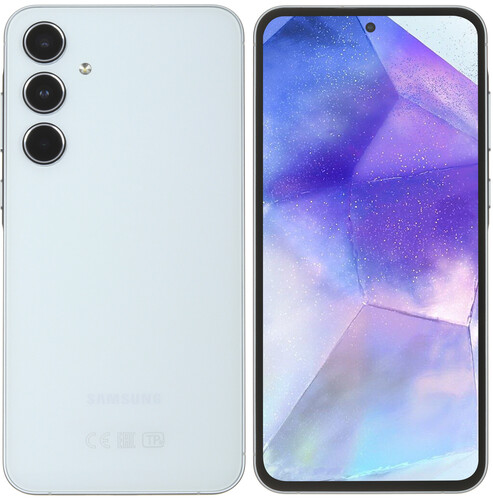 Купить 6.6" Смартфон Samsung Galaxy A55 128 ГБ голубой  5469102. Характеристики, отзывы и цены в Донецке