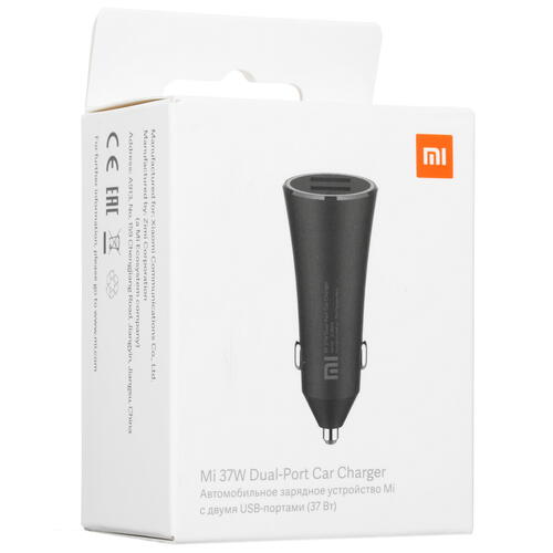 Купить Автомобильное ЗУ Xiaomi Mi 37W Dual-Port Car Charger черный  1640140. Характеристики, отзывы и цены в Донецке