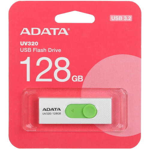 Купить Память USB Flash 128 ГБ A-Data UV320 [AUV320-128G-RWHGN]  5450277. Характеристики, отзывы и цены в Донецке