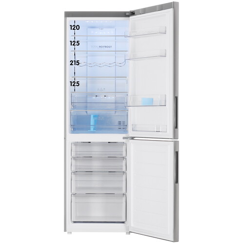 Купить Холодильник с морозильником  Haier C2F636CFRGU1 серебристый  5463895. Характеристики, отзывы и цены в Донецке