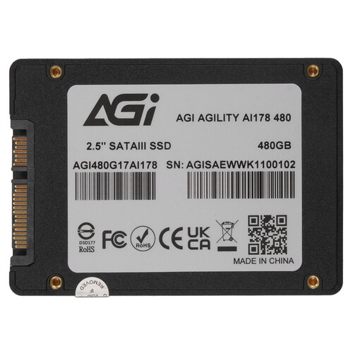 Купить 480 ГБ 2.5" SATA накопитель AGI AI178 [AGI480G17AI178]  5470601. Характеристики, отзывы и цены в Донецке