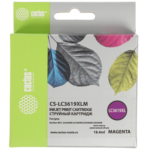 Купить Картридж Cactus CS-LC3619XLM пурпурный  4742565. Характеристики, отзывы и цены в Донецке