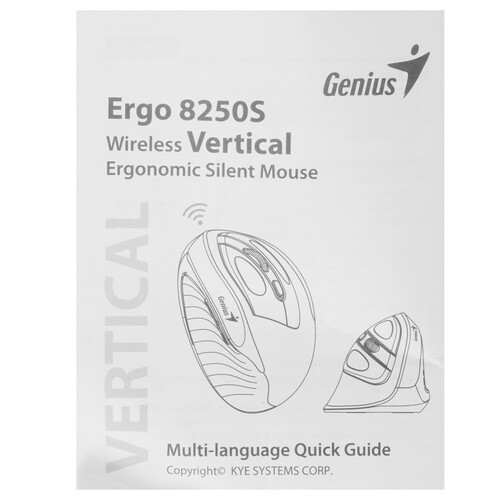 Купить Мышь беспроводная Genius Ergo 8250S  9140258. Характеристики, отзывы и цены в Донецке
