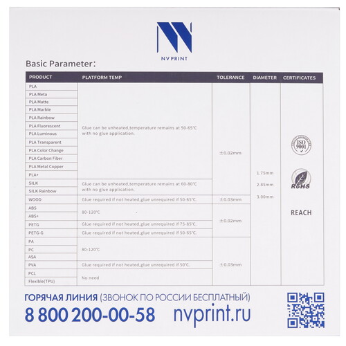 Купить Пластик NVPRINT PETG Mint Green  9158618. Характеристики, отзывы и цены в Донецке